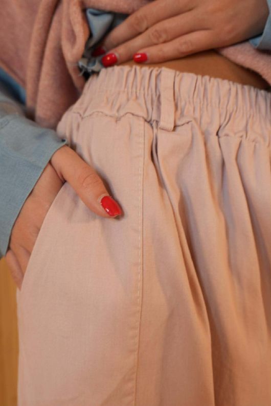 Gaberdine Barrel Pant Rose